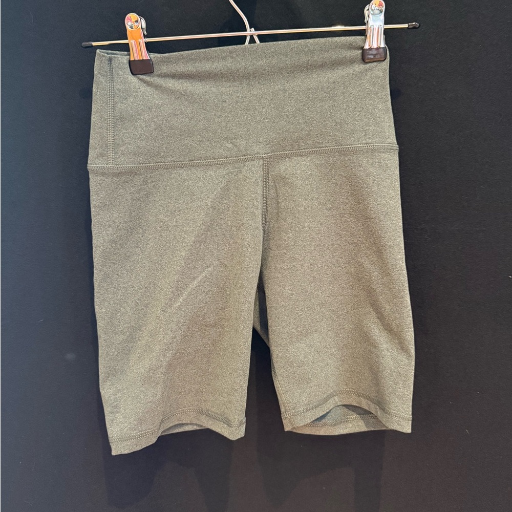 Muted Green Aerie Exercise Shorts